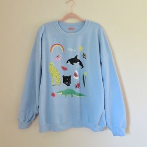 LORIEN STERN Artist Designed Working Together Crewneck Sweatshirt XXL 2X